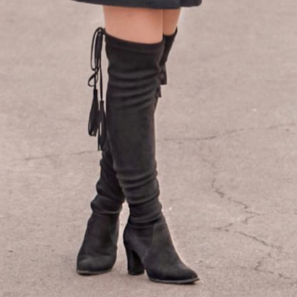 Suede over the knee boots